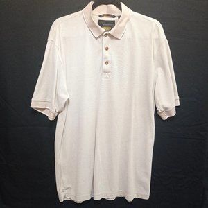 Greg Norman Polo Mens L Large Yellow Golf Collared Shirt 1/4 Button